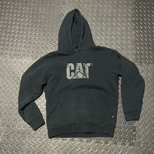 Black Sweater with Hood and Logo